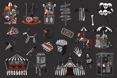 Gothic Carnival, Halloween fair, Spooky Carnival clipart Product Image 3