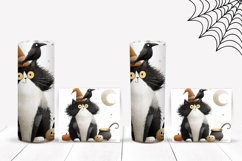 Cartoon Halloween Cat Tumbler, Spooky Halloween Print Product Image 2