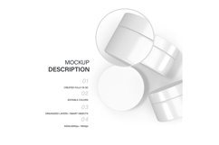 Plastic Cream Jars - PSD Mockup Product Image 2