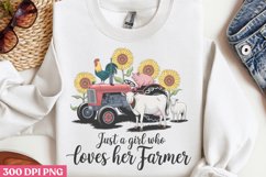 Just A Girl Who Loves PNG, Beauty Farm Sublimation Product Image 2