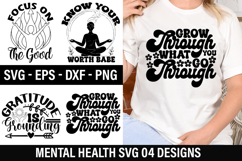 Mental Health SVG Design - Grow Through What You Go Through Product Image 1