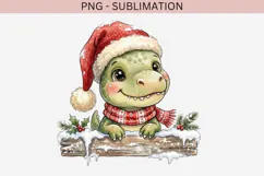 Christmas peeking character png design for T-shirts Product Image 2
