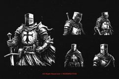 10 Bundle Dark Art Crusader Soldier Army Skull Templar Product Image 3