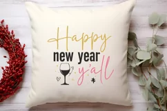 Happy new year y'all SVG, Happy New Year SVG Product Image 2