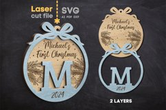 First Christmas Ornament SVG laser cut file for Glowforge Product Image 2