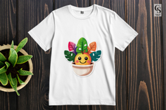 Cute Kawaii Rainbow Plant Pot Clipart Sublimation PNG Product Image 2