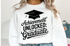 Achievement Unlocked Graduate svg | Graduation | Shirt Svg Product Image 1