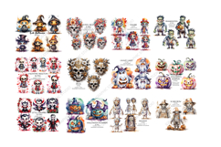 Huge Bundle, Halloween Mega Clipart Bundle, Fall Clipart Product Image 3