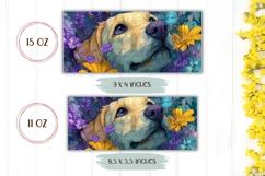 Labrador Mug Design, Labrador Dog Mug, Flowers Mug Product Image 2
