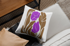 Abstract Floral Outline Modern Embroidery Design Product Image 2