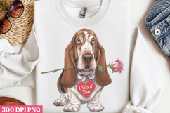 Valentine Dog Sublimation PNG Product Image 2