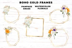 Watercolor Pampas Grass Gold Frames Product Image 3