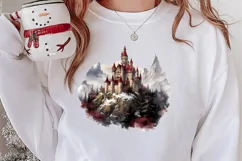 Christmas Castle Clipart Sublimation, Christmas PNG Product Image 3