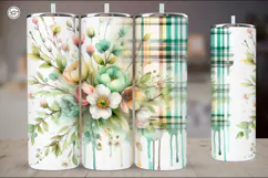 4 Summer Tartan Tumbler Wrap Sublimation, 20 oz Product Image 3