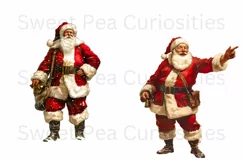 Christmas, Santa, Ephemera, PNG, Junk Journal, clipart Product Image 2