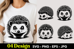 Kawaii Hedgehog SVG PNG Product Image 1