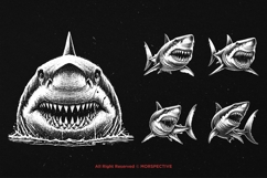 10 Bundle Dark Art Shark Fish Beast Ocean Sea Bite Creature Product Image 3