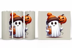 Cute Ghost Tumbler Sublimation. Ghost Halloween Tumbler Product Image 2
