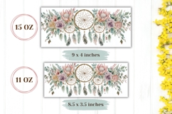 Dreamcatcher Mug Wrap, Floral Mug Design, Boho Mug Product Image 2