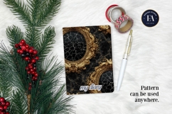 Cracked Mirror Frame Pattern | Black Gold Baroque Product Image 4