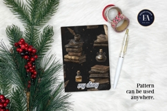 Vintage Book Quills Pattern | Dark Academia Paper Product Image 4