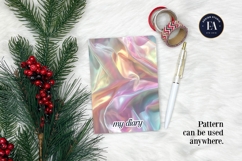 Iridescent Silk Digital Paper, Holographic Satin Texture Product Image 4