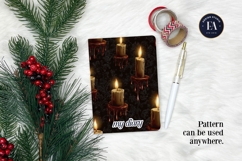 Gothic Candle Pattern | Dark Burning Candles Texture Product Image 4