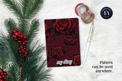 Gothic Rose Digital Paper, Dark Floral Seamless Pattern Product Image 4