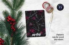 Gothic Rose Digital Paper, Dark Floral Seamless Pattern Product Image 4