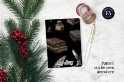 Vintage Book Quills Pattern | Dark Academia Paper Product Image 4