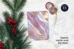 Iridescent Silk Digital Paper, Holographic Satin Texture Product Image 4