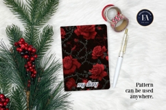 Gothic Rose Digital Paper, Dark Floral Seamless Pattern Product Image 4