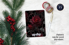 Gothic Rose Digital Paper, Dark Floral Seamless Pattern Product Image 4