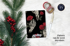 Gothic Rose Digital Paper, Dark Floral Seamless Pattern Product Image 4