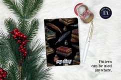 Vintage Book Quills Pattern | Dark Academia Paper Product Image 4