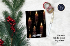 Gothic Candle Pattern | Dark Burning Candles Texture Product Image 4