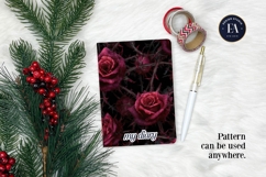 Gothic Rose Digital Paper, Dark Floral Seamless Pattern Product Image 4