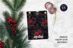 Gothic Baroque Damask Pattern | Dark Floral Skulls Product Image 4