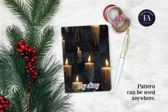 Gothic Candle Pattern | Dark Burning Candles Texture Product Image 4