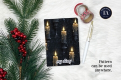 Gothic Candle Pattern | Dark Burning Candles Texture Product Image 4
