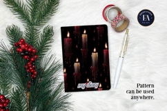 Gothic Candle Pattern | Dark Burning Candles Texture Product Image 4