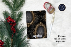 Cracked Mirror Frame Pattern | Black Gold Baroque Product Image 4