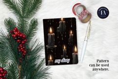 Gothic Candle Pattern | Dark Burning Candles Texture Product Image 4