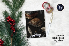 Vintage Book Quills Pattern | Dark Academia Paper Product Image 4