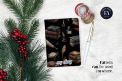 Vintage Book Quills Pattern | Dark Academia Paper Product Image 4