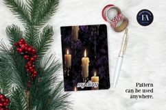 Gothic Candle Pattern | Dark Burning Candles Texture Product Image 4