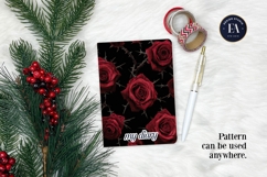 Gothic Rose Digital Paper, Dark Floral Seamless Pattern Product Image 4