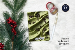 Matcha Ice Cream Pattern, Matcha Dessert Digital Paper Product Image 4