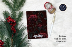 Gothic Rose Digital Paper, Dark Floral Seamless Pattern Product Image 4