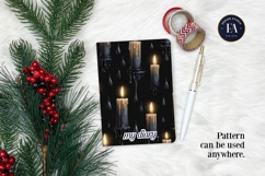 Gothic Candle Pattern | Dark Burning Candles Texture Product Image 3